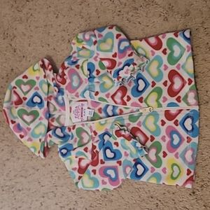 Children's place heart zipper hoodie